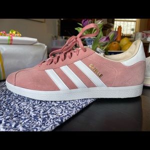 adidas Originals Gazelle W Suede Pink Ash Pearl White Linen Women Shoes CQ2186